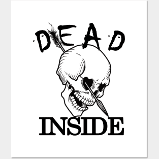 Dead inside skull Posters and Art